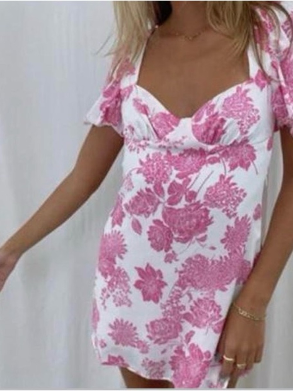 Skylar + Madison Pink and White Floral Mini Dress